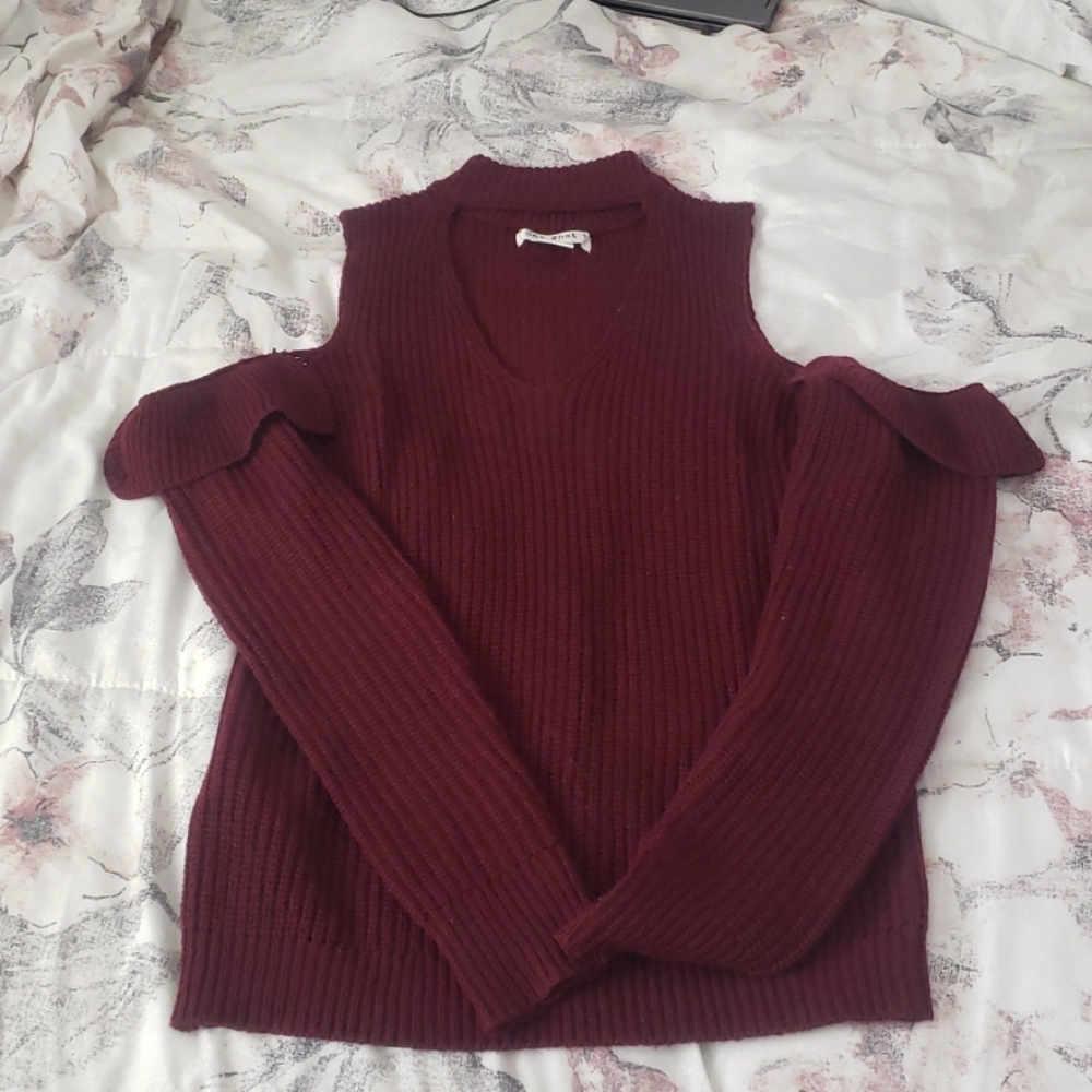 Burgundy mock neck sweater